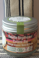 BAUME REGENERANT CUTANE A L’ORANGE DOUCE ET AU BOIS DE ROSE 100% NATUREL, BIO, CRUELTY-FREE, VEGAN, ZERO % DE TRUCS BIZARRES